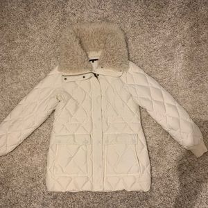 Theory Down Jacket with Natural Lamb Hood (used)